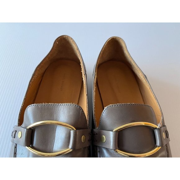 Isabel Marant Gray Leather Loafers w/ Buckle Detail, Size 11 (US) 41 (EU) - Picture 5 of 11